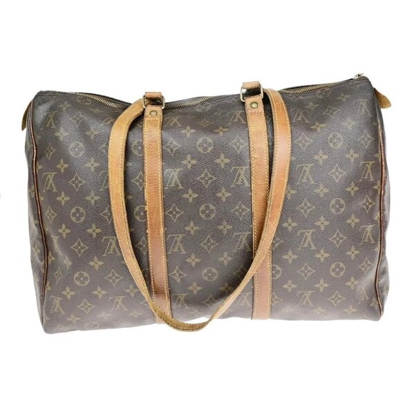 LOUIS VUITTON Flanerie 45 Shoulder Bag Monogram Leather Brown - Picture 1 of 16